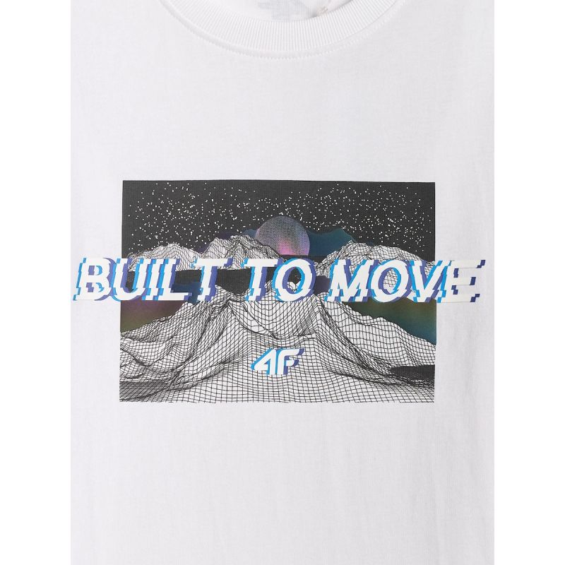 4F Men's regular printed T-shirt póló 4FRSS26TTSHM3658-10S