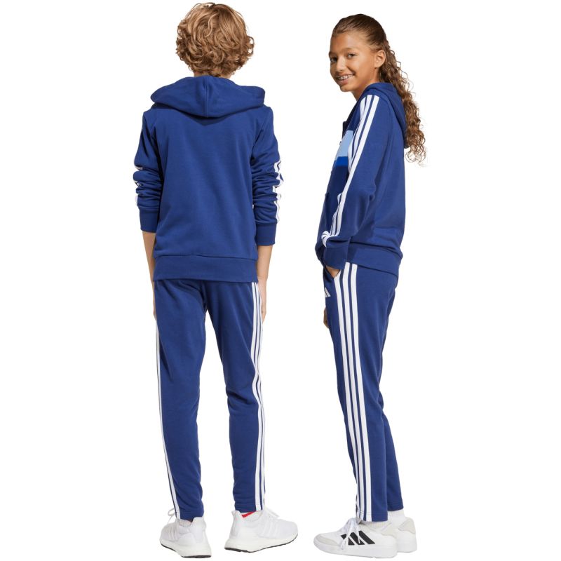 adidas Seasonal Essentials Tiberio 3-Stripes French Terry Tracksuit for Kids Navy Blue JI6035 General