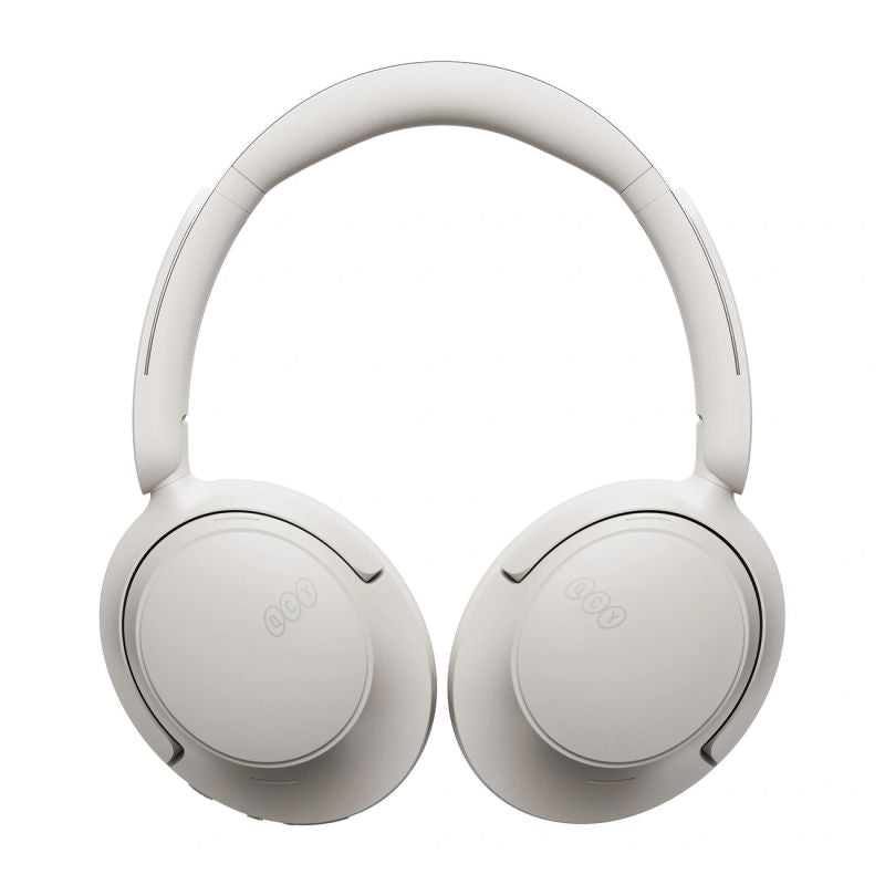 head QCY H3S Wireless On-Ear Headphones with LDAC and ANC Noise Cancellation - White biały headsets