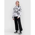Girls' sweatshirt with hood, open, 4F 4FJRAW25TSWSF2348-90A