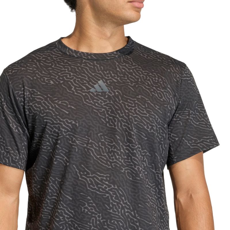 Men's adidas D4T Power Aop Tee Black KF3097 fekete kapucnis pulóver