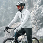 Rockbros ROAD TO SKY windproof insulated cycling jersey M - white m \ biały pulóver