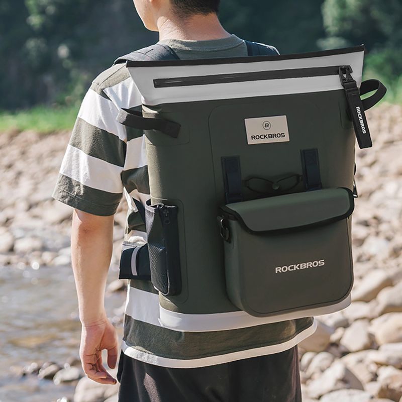 Rockbros Thermal Backpack with Insulation 18l Ergonomic - Green zöld backpacks, tourist equipment