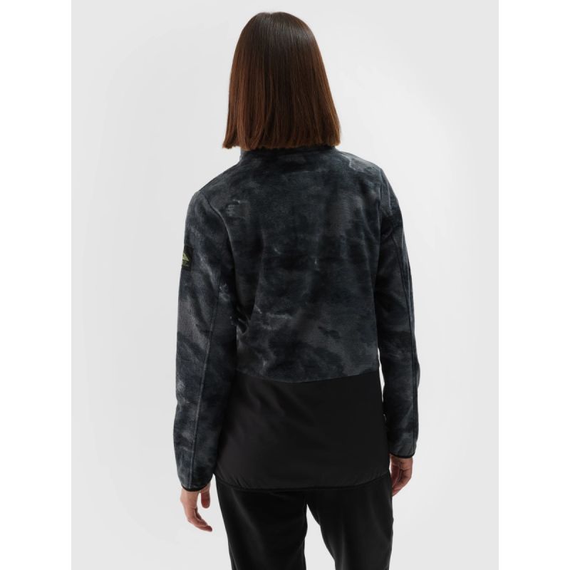 Women's oversize stand-up collar fleece 4F 4FWAW24TFLEF298-90A pulóver