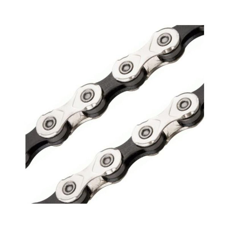 KMC Chain X10'116 links silver black foil