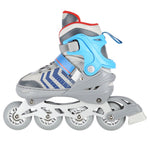 NH18192 4in1 GREY-BLUE SIZE L(39-43) ROLLER SKATES WITH HOCKEY SLEEVE NILS EXTREME kék póló