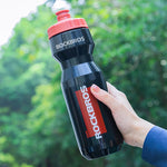 Rockbros 750 ml Bike Bottle - Transparent Black with Red Mouthpiece przezroczysty || czerwony water bottles, training equipment