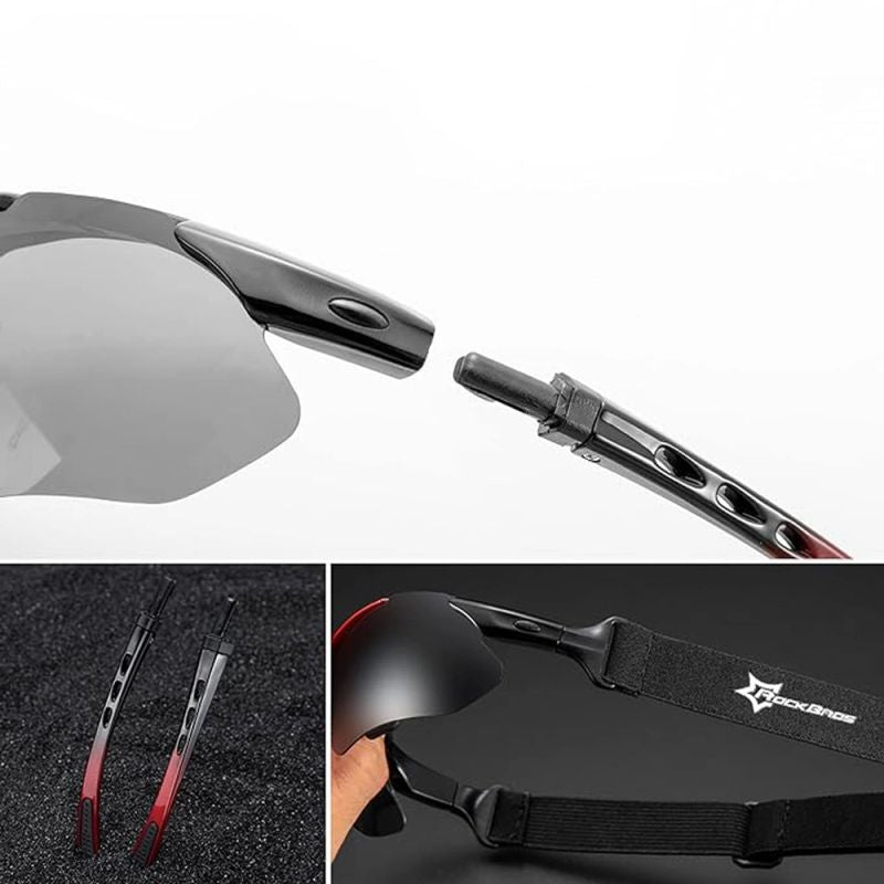 Rockbros 10143 photochromic UV400 cycling glasses - black czarny glasses, training equipment