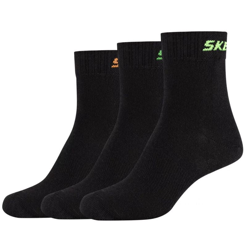 Skechers 3PPK Boys Mech Ventilation Socks fekete zokni