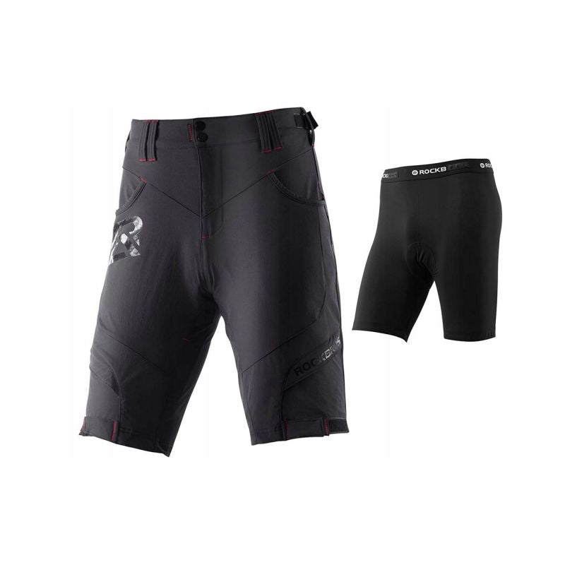 Rockbros Men's 2-in-1 Cycling 3XL fekete short