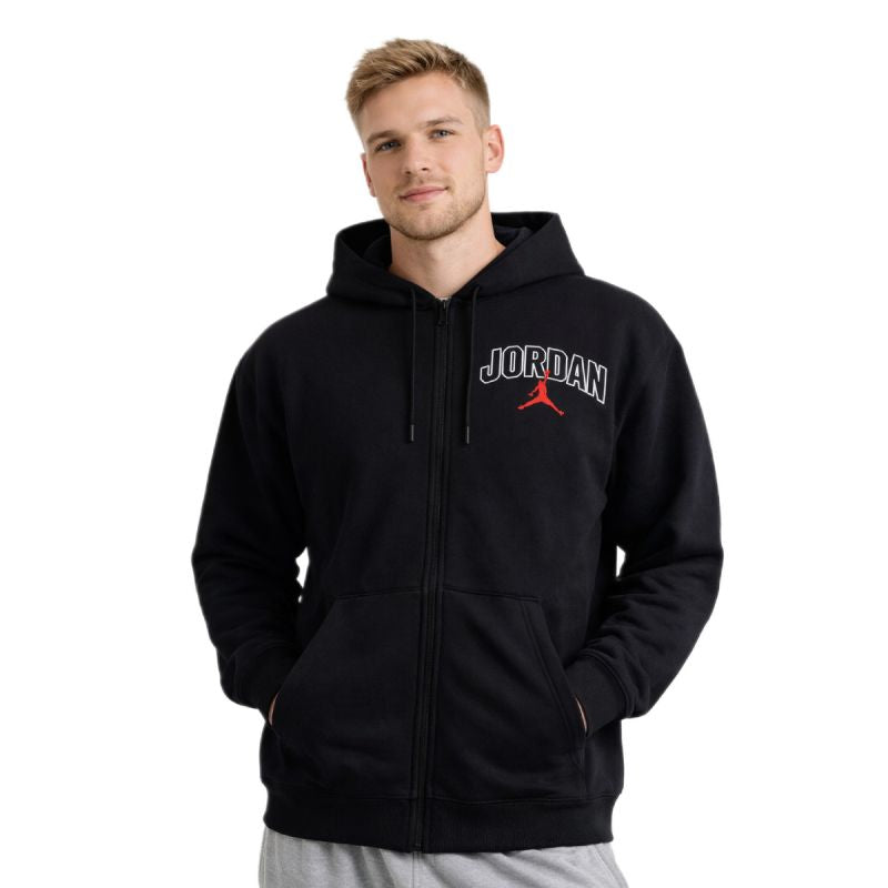 AIR Jordan Brooklyn Fleece Full-Zip Hoodie Black - fekete pulóver