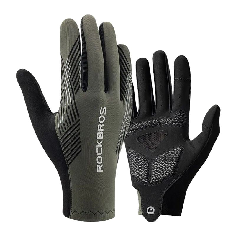 Rockbros 16110006002 shock-absorbing cycling gloves size - green and black fekete kesztyű