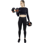 Pure 2 Improve Foldable Composite Bar Bell 40kg dumbbell, strength training equipment, training equipment