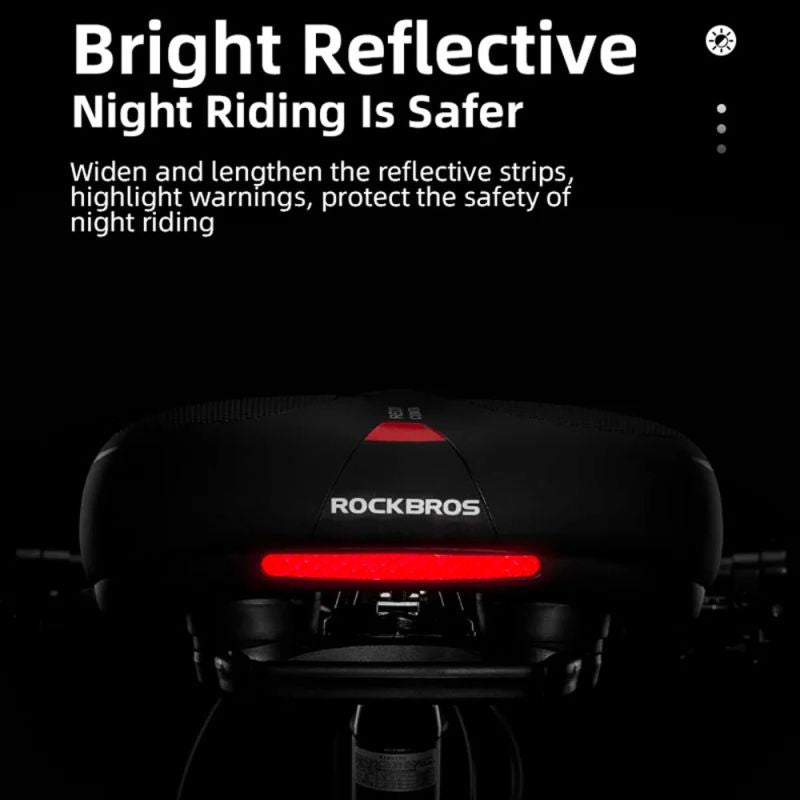 Rockbros AQ-6090R bicycle saddle - black and red czarny || czerwony kiegészítő 7016802870560-157404