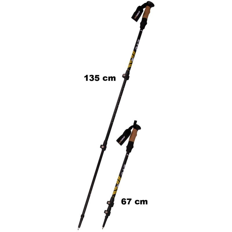 Enero Pro Evo Nordic Walking Poles And Case fekete covers