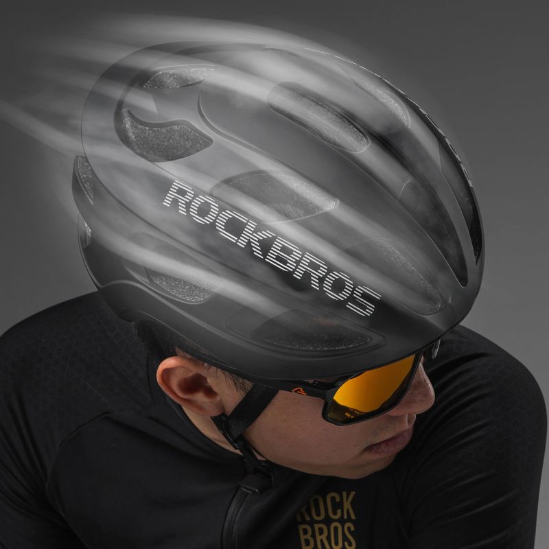 Rockbros LK-66 Lightweight Bike Helmet 58-62 cm - Black fekete lights