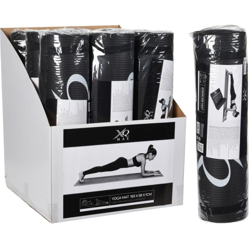 XQMAX YOGA MAT NBR BLACK 10MM fekete jóga matrac GSP-7063427