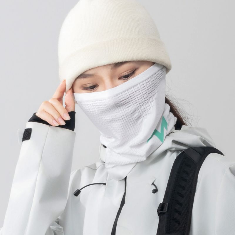 Rockbros LFA23 TVI Women's Knitted Bicycle Neck Warmer - White biały kötött sapka 11250008001-211704