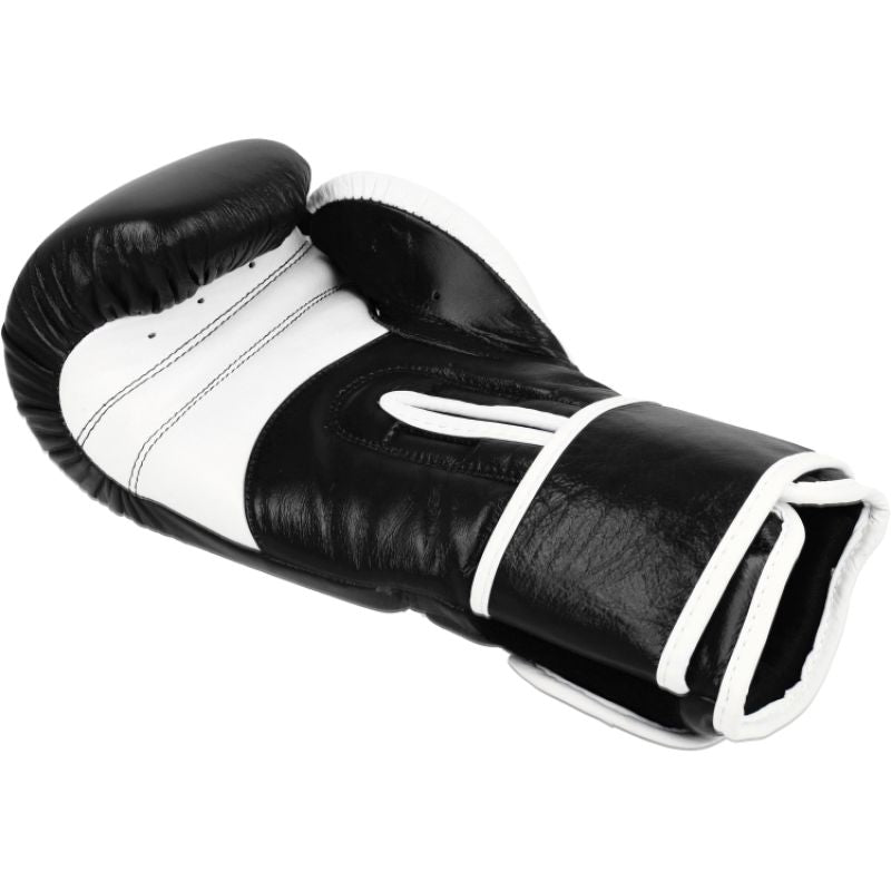 MASTERS FIGHT EQUIPMENT MASTERS RBT-PERFECT-GRIP Leather Boxing Gloves 12 oz biało - czarne kesztyű 01587-12-0105