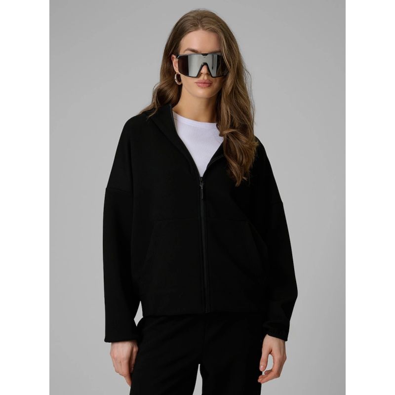 Women's regular hooded sweatshirt 4F