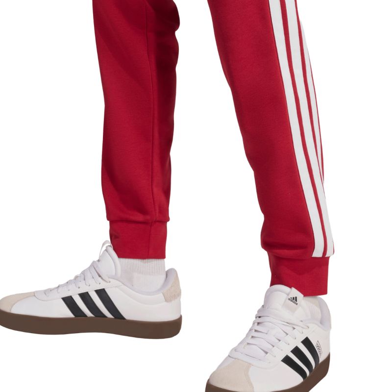 Men's adidas Essential 3-Stripes French Terry Burgundy Pants