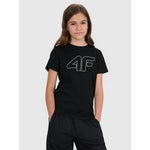 Girls' regular printed T-shirt 4F 4FJWSS25TTSHF2176-20S póló
