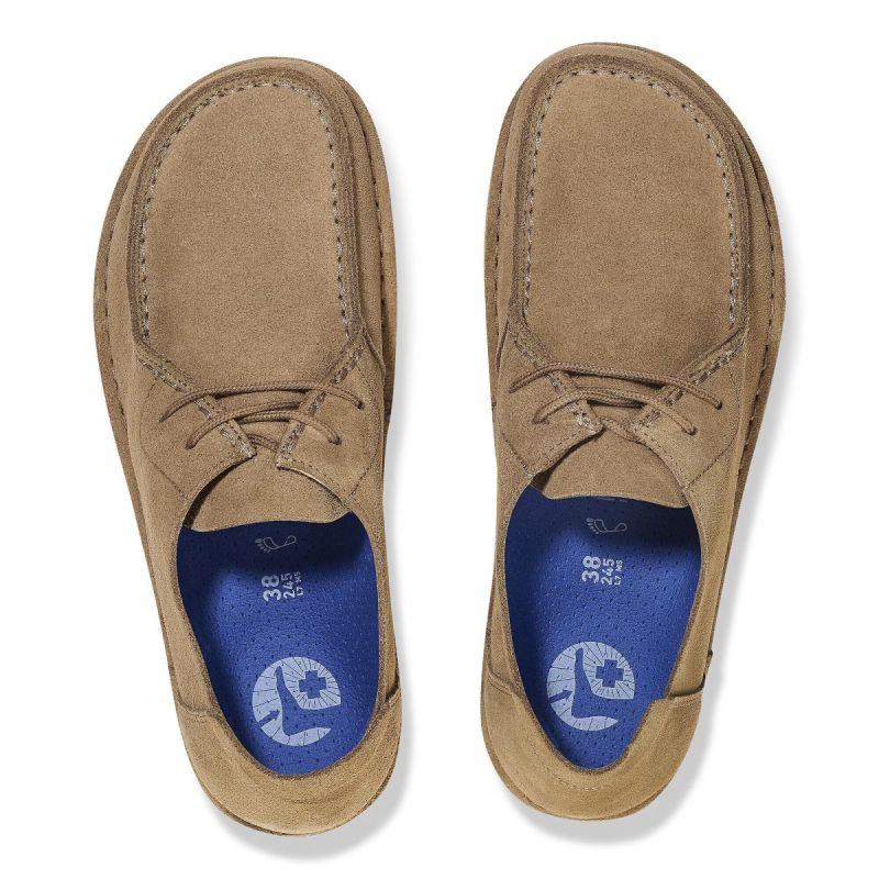 Birkenstock Men's Moccasins UTTI LACE 1027274 GRAY TAUPE (Standard Width) szürke utcai cipő