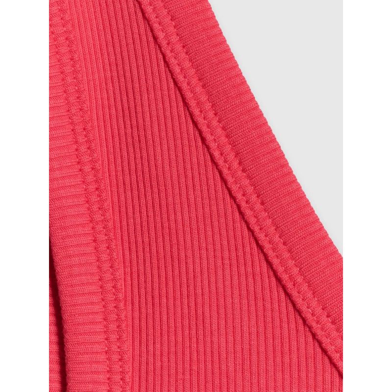 Women's slim ribbed knit top 4F