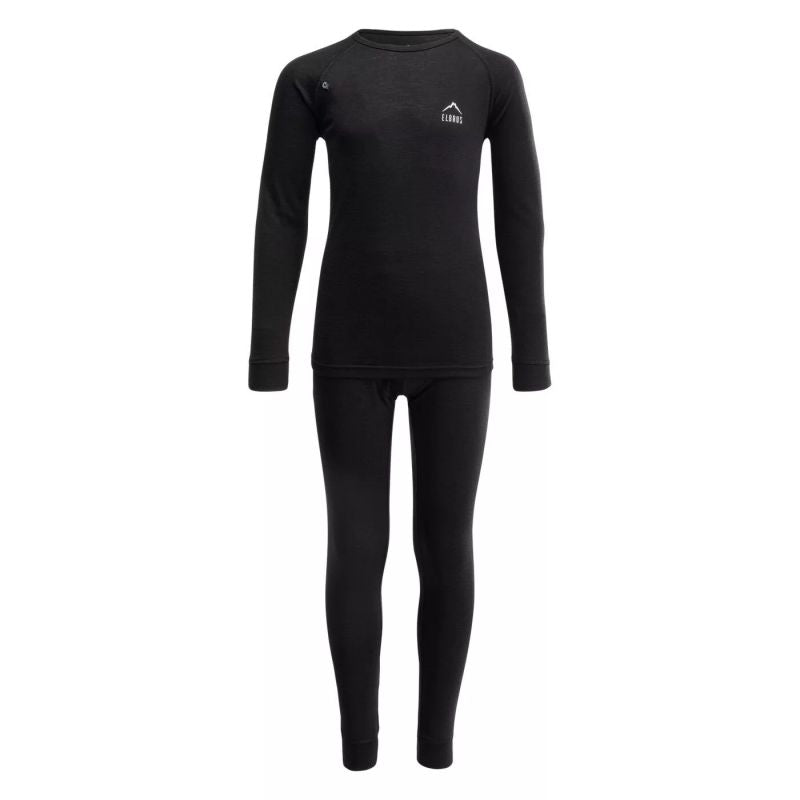 Elbrus Melor Merino Set Tg Jr thermal underwear set fekete thermoactive clothing