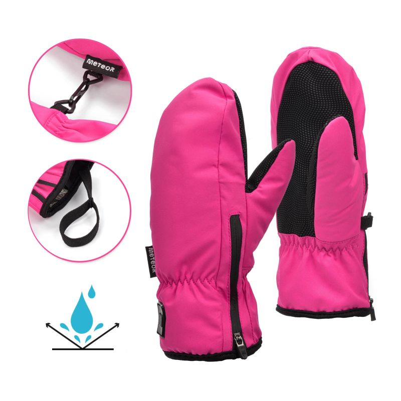 Meteor Winter Gloves Juna S pink/black rózsaszín kesztyű 17720
