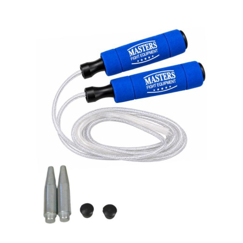 MASTERS FIGHT EQUIPMENT Boxing Jump Rope with Weights 2 x 160 g SBP-W fekete edzőfelszerelés 09455-P02