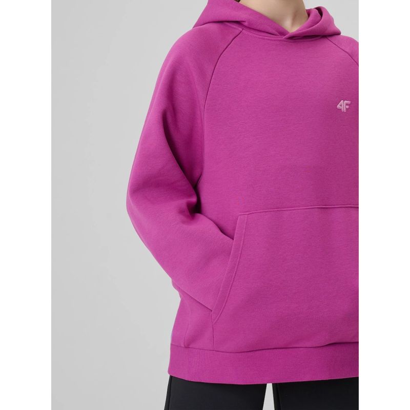 Girls' loose sweatshirt with hood 4F