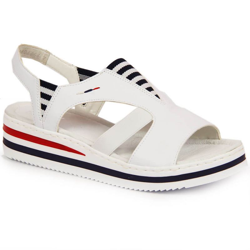 Rieker W V02Y5 wedge white fehér sandals
