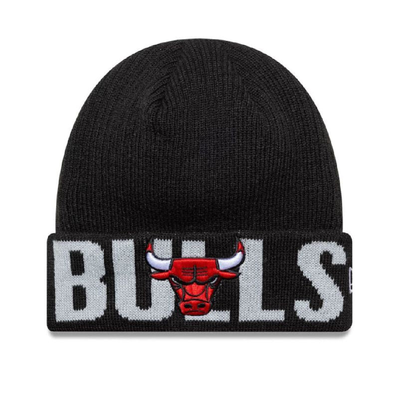 New Era NBA Chicago Bulls Wordmark Black Cuff Knit Beanie - fekete kötött sapka 60691260