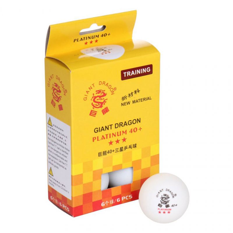 Smj Giant Dragon Platinum Star*** Table Tennis Ball Set 6 pcs 8333 Labda