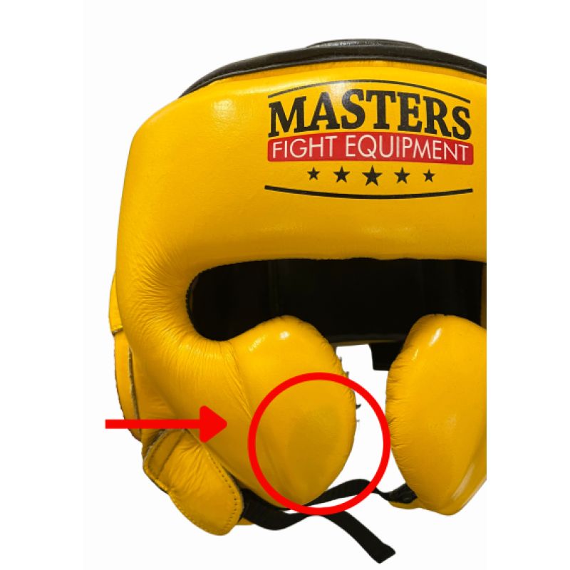 MASTERS FIGHT EQUIPMENT KSS-4B-WIN leather boxing helmet védőfelszerelés 02505-M