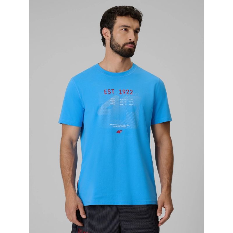 4F Men's regular printed T-shirt póló 4FRSS26TTSHM4039-33S