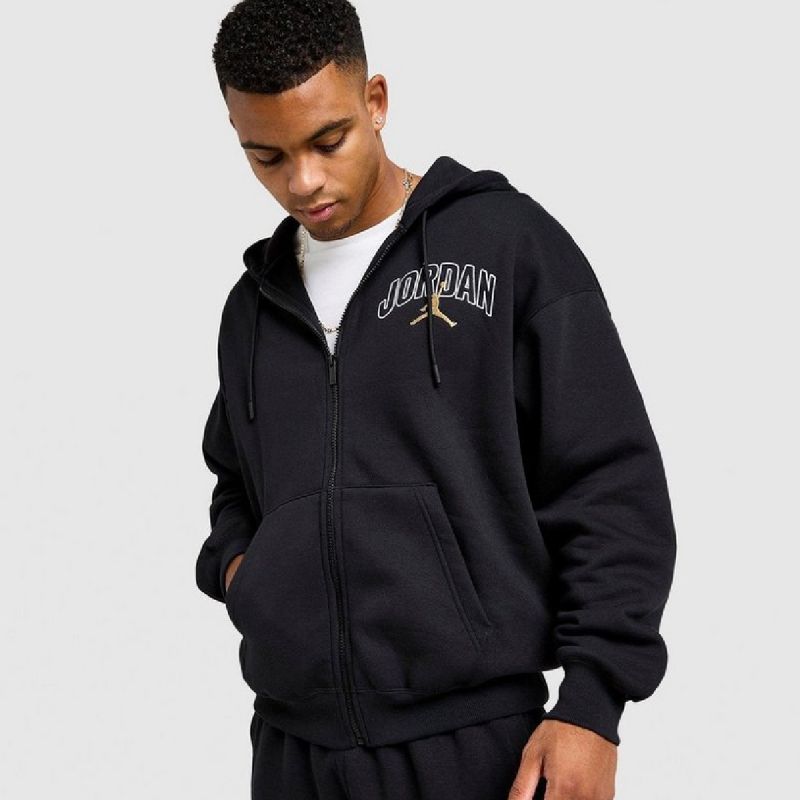 AIR Jordan Brooklyn Fleece Full-Zip Hoodie Black - fekete kapucnis pulóver IB7908-011