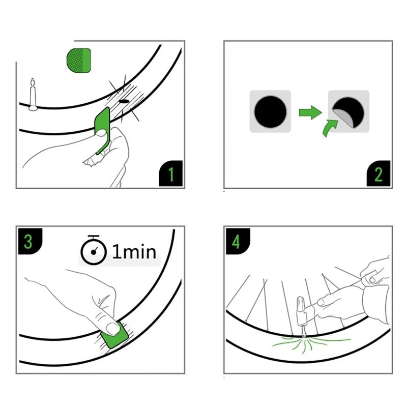 Rockbros repair kit for bicycle inner tubes - translucent fekete sets