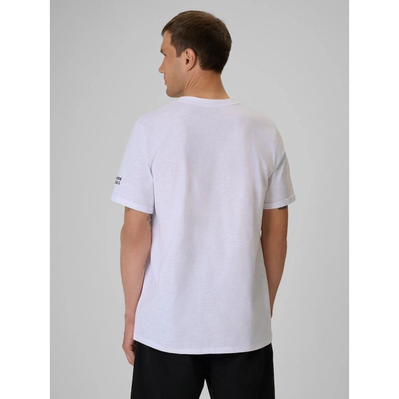 4F Men's regular plain T-shirt ruházat