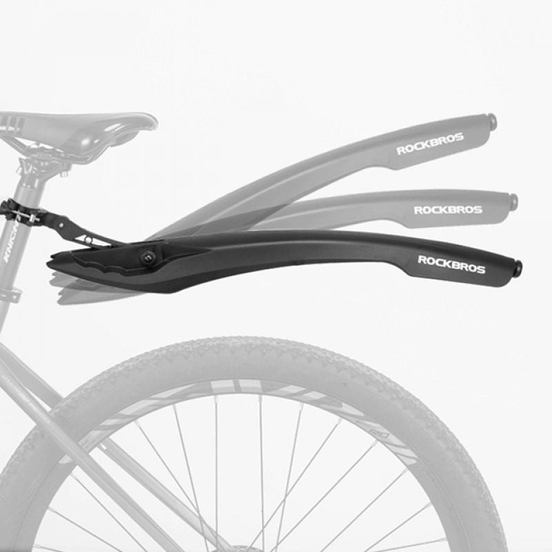 Rockbros Mudguard with Red LED Light - Black