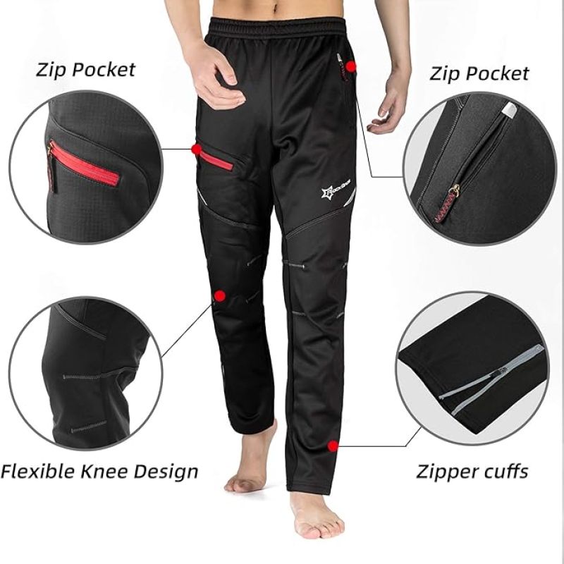 Rockbros Men's Long Cycling Pants Black 3XL