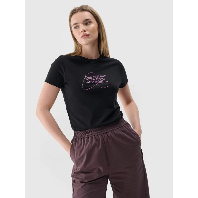4f Women's slim T-shirt with print 4FRSS24TTSHF2499-20S General
