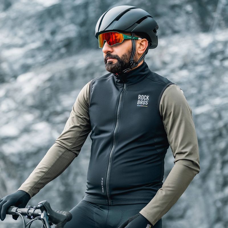 Rockbros ROAD TO SKY insulated windproof vest S - black s \ czarny vests