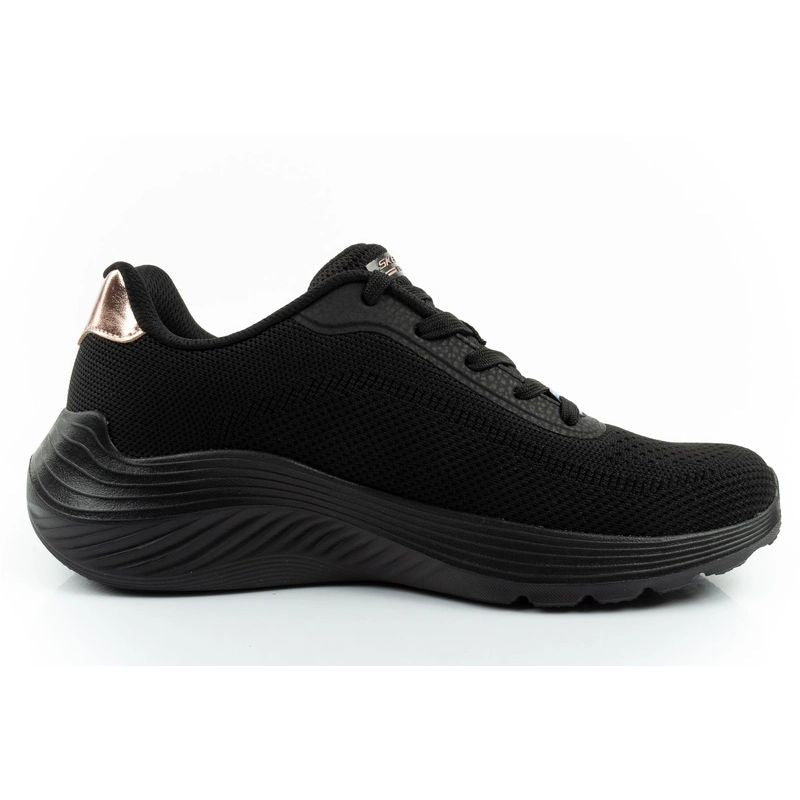 Skechers women's sports Bobs Squad Waves lightweight fashionable fekete utcai cipő