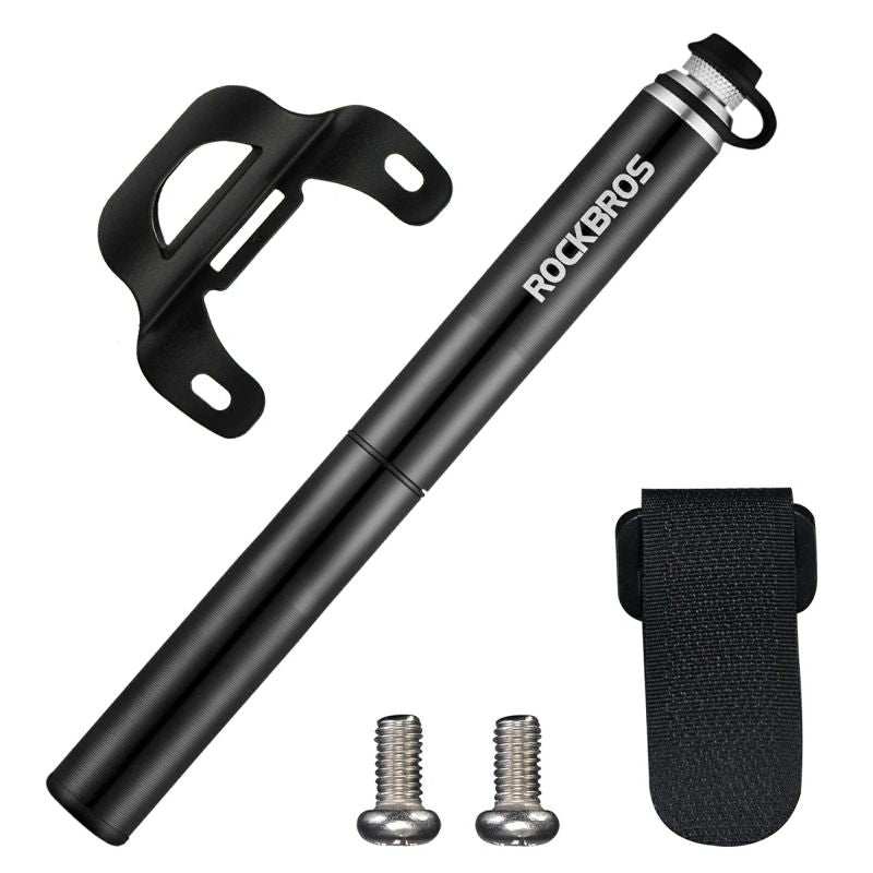 Rockbros JG-PB-004 lightweight bicycle pump with pressure gauge - black fekete pumpa 304004-211902