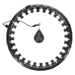 HMS Plus size hula hoop HHW12 with studs and weight, black fekete edzéssegítő 17-44-526