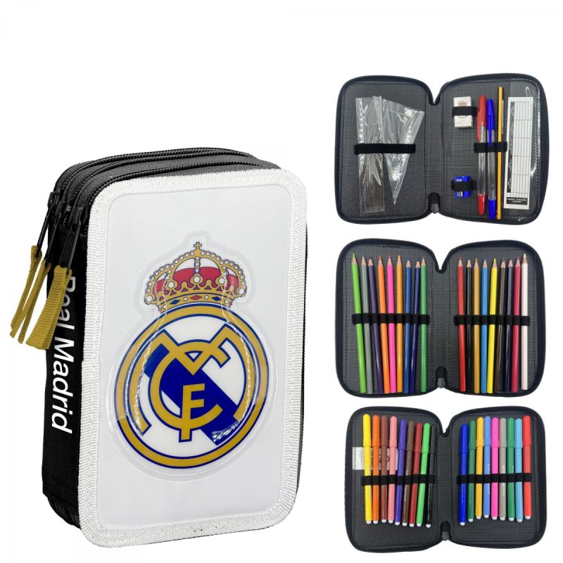 Real Madrid pencil case with equipment 44 pcs