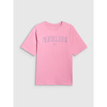 4F Girls' loose T-shirt with print 158/164 póló
