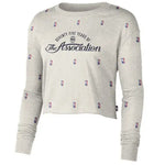 Women's Nike NBA N31 Courtside Longsleeve Crop T-shirt Birch Heather - DA6810-051 hosszú ujjú póló
